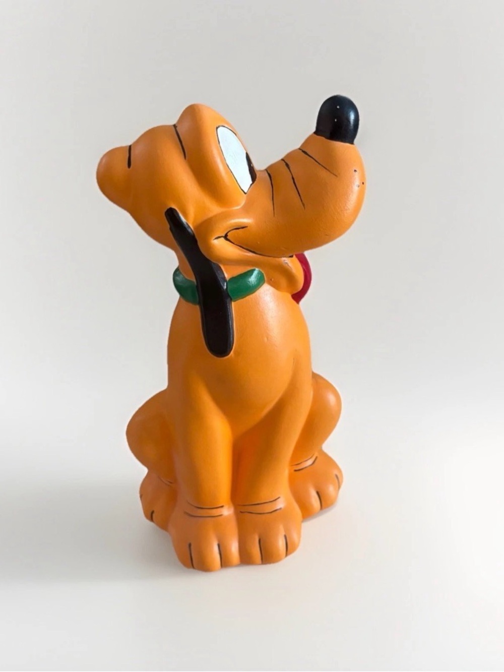 Vintage Disney Pluto Figure Hand Painted MCM Walt Disney Productions 60s 70s